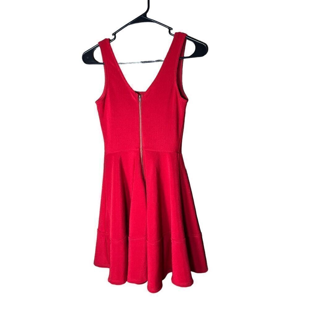 Lulus Home Before Daylight Red Square neck Sleeveless Skater Dress Size XS - Picture 7 of 7